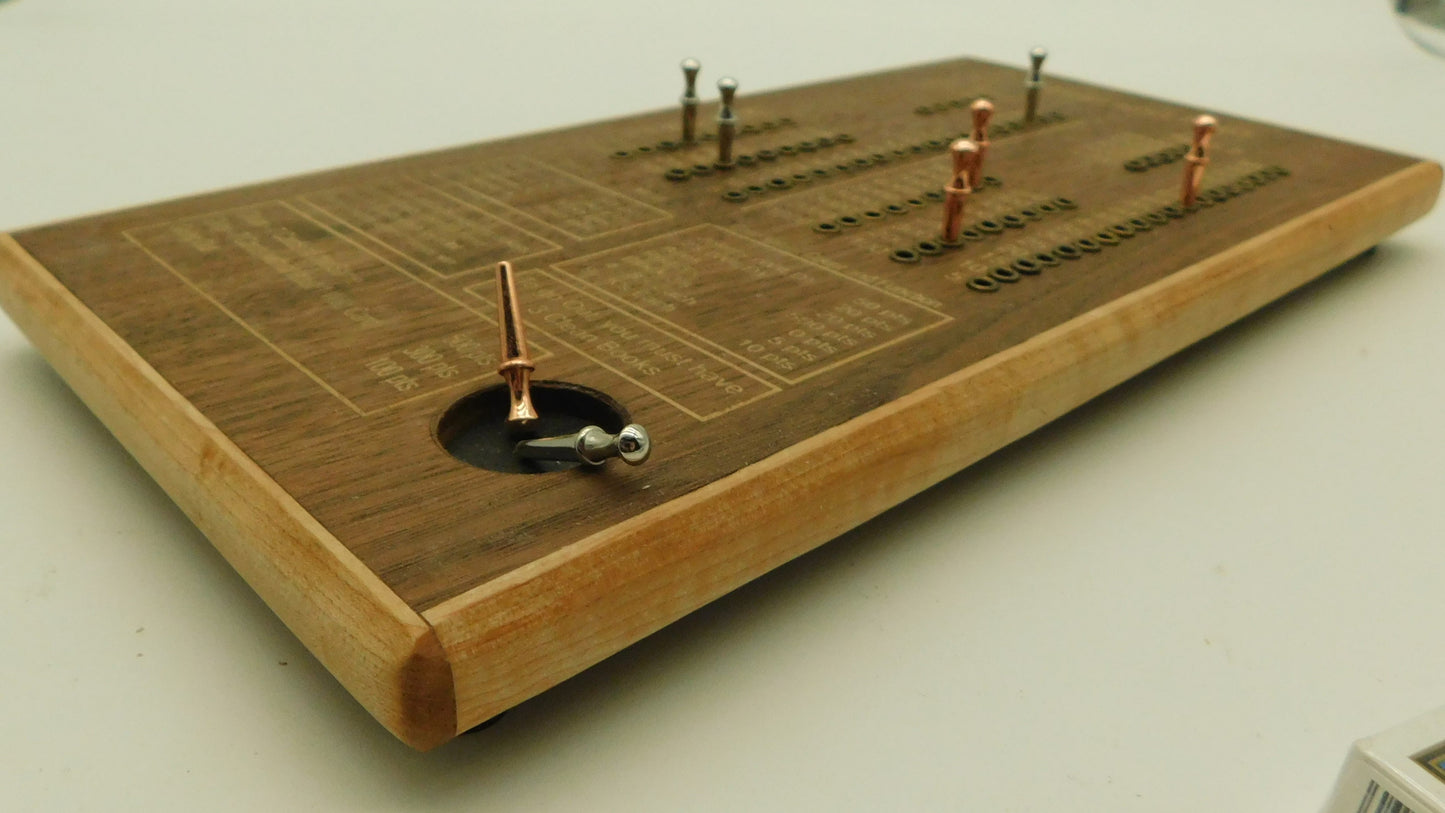Hand and Foot Game Board / Walnut