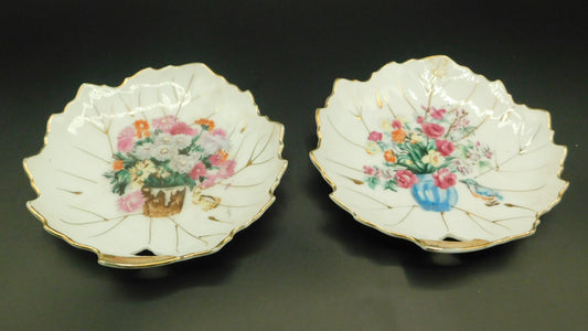 Vintage Japanese Floral Plates